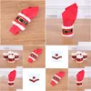 Christmas Decorations Santa Claus Red Napkin Rings Holder Elf Cloth Tissue Boxes Party Banquet Dinner Table Decoration Serviette Dh0 Dhqno