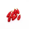 Pendentif Colliers Irrégulier En Forme De Riz Rouge Corail Pendentifs Naturel Mer Bambou Amulette Pour La Fabrication De Bijoux DIY Collier Femmes Cadeaux