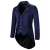 Men's Suits Autumn And Winter 2023 Casual Suit Coat Loose Fashion Personality Versatile Tailcoat Top