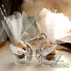 Gift Wrap 12 Pieces Swan Wedding Favor Boxes Gift Creative Selfdom Bomboniere Candy Boxes with voile decorate pear 230713