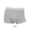 Underpants Men Boxers Panties Ice Silk Underwear Thin Boxer Shorts Bulge Pouch Seamless Breathable Sexy Soft Boxershorts Cuecas