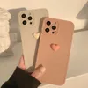 iPhone 11 12 13 14 Pro Max XR XS Max 7 8 Plus Soft Silicone Camera Protector Caver Case Case for Girl L230619の3Dラブハートフォンケース