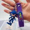 Novo anime Supersonic Sonic PVC Chaveiro Caricatura Bolsa Casal Chaveiro Pingente Presente para Estudante