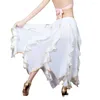 Vêtements de scène accessoires de danse du ventre jupe de soleil glands en mousseline de soie costumes de spectacle de danse espagnol