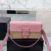 Bolsas de corpo cruzado Bolsas femininas clássicas de couro Bolsa de ombro de grife Bolsa tendência da moda Bolsa de pó rosa