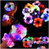 Led Rave Toy Scrunchies Light Up Scrunchie Elástico Feminino Meninas Bandas Para Halloween Festa de Natal Drop Delivery Brinquedos Presentes Ligh Dh0Sf