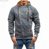 Sweats à capuche pour hommes Sweat-shirts Chaussettes pour hommes Taille européenne Sweat à capuche pour hommes Veste Slim Fit Printemps 2023 Nouveau Sweat à capuche à fermeture à glissière latérale personnalisé Z230720