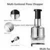 Obst Gemüse Werkzeuge Handpressen Cutter Manuelle Zwiebel Chopper Knoblauch Brecher Maische Gerät Dicer Mixer Küche Drop Lieferung Hause G Dhe3q