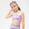 Ebb Girls' Printed Yoga Exercise Vest with A Cool Feeling and Skin Friendly Dance Training Run Fitness Suit for Children