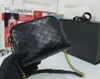 womens handbag designer bag shoulder bag soft leather bag black classic diagonal quilting chain double valve medium cross body caviar bag LOULOU Shoulder Bags totes
