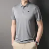 Mens Polos Summer J Lindeberg Brand Brand Plain Down Down Down Golf Polo Рубашка для рубашки с коротким рукавом.