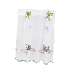 Gardin Rod Pocket Voile Drapes Decoration Semi Transparent mjuk nivå för sovrumsskjutande glasdörr Small El RV