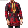 Survêtements pour hommes T-shirt Dashiki pour hommes été et automne col rond imprimé à rayures à manches longues style ethnique africain costume pour hommes M-4XL T230714