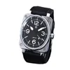 モデルトップブランドラグジュアリーリストウォッチラバーストラップバンドQuartz Bell Multifunction Business Stainless Steel Case Men Ross Square Watch 2634