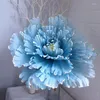 Decoratieve Bloemen Simulatie Grote Pioen Kunstmatige Linnen Grote Voor Bruiloft Road Guide Etalage Schieten Rekwisieten Zijde
