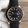 2019 Masowe czarne gumowe srebrne różowe złoto męskie zegarek 40 mm automatyczny ruch mechaniczny męski zegarki na rękę