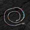 Hip Hop Colorful Tennis Chain Necklace Collar Choker Men Women Jewelry Gift