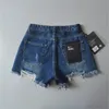 Shorts femininos 2023 shorts jeans de verão para mulheres jeans preto short mujer envelhecido jeans branco rasgado y2k streetwear p230713