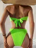 Roupa de banho feminina 2019 Sexy cintura alta biquíni tanga feminina bandeau tanga brasileira biquíni roupa de banho Z230714
