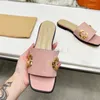 Summer Women Fashion Slip-On Slides Thick Soled Slippers Letter Outdoor Casual Flat Flip Flop Platform Sandals With Box