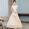 Etniska kläder 2021 Oriental Dress Traditionella kinesiska kvinnor Qipao Elegant Cheongsam Lady Wedding Bridesmaid Vestidos277z