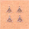 Charms 300Pcs Antique Sier Plated Deathly Hallows Pendants For European Bracelet Jewelry Making Diy Handmade 1312Mm1159294 Drop Deli Dhsqp