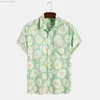 Męskie koszule zwykłe Koszulki Białe M Koszulka do Manbutton Beachcasual Hawaiian Loose Shirt T Shirt Men Graphic Pocket T Shirt L230713