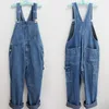 Men's Jeans Denim Overalls Large Size Strap Straight Pants Light Blue More Sizes 30-48 50