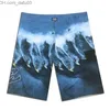 Men's Shorts Men's and women's summer printed Beachwear can be casual shorts for water moire and fast drying holiday hot spring Z230714