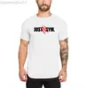 Camisetas masculinas de marca roupas esportivas Fitness Just Gyms camiseta masculina slim fit musculação camiseta treino camiseta homme slim fit L230713