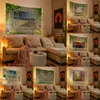 Tapestries Tapestry Beautiful Window Scenery Room Decor Home Decoration Wall Background Hanging Cloth 230714