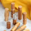 Bottiglie di stoccaggio 10pcs 5ml Tubi per labbra con tubo per rossetto in bambù semplice con tappo interno in plastica