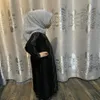 Etnik Giyim Siyah Abaya Dubai Arap Müslüman Çocuk Kız Dua Hijab Elbisesi Türk İslami Çocuklar İçin İslam