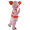 Costume de poupée de mascotte Costume de mascotte de cochon de porcelet Costume de fête d'ami Déguisement Halloween Costume de fête d'anniversaire Taille adulte Costume de mascotte204V