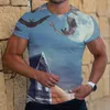 Hommes t-shirts 2023 hommes mode été 3D écarlate crâne impression Vintage T-Shirt homme à manches courtes haut surdimensionné vêtements de sport