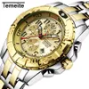 TEMEITE 2019 Luxury Mens Business Watches Fashion Quartz Watch Male Simple Clock Date Wristwatches Male Relogio258d