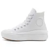 Run Star Motion Triple Blay White High Low Shoe High Top Fashion Gruba platforma płaska ślub