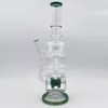 Glass bong Colorful 18 Inch glass bong water pipe bubbler with bowl and quartz banger for free