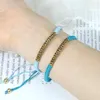 Strang handgemachte geflochtene rote Seil Armbänder Frauen Männer Glück Gold Farbe lange Röhre Armband Mode Freundschaft Paar Pulsera Schmuck Geschenk