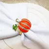 Ensembles de vaisselle Accessoires Boucle de serviette Boucles de dessin animé Thanksgiving Pumpkin Ring Fermoirs Décorations de table