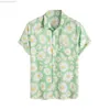 Męskie koszule zwykłe Koszulki Białe M Koszulka do Manbutton Beachcasual Hawaiian Loose Shirt T Shirt Men Graphic Pocket T Shirt L230713