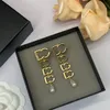 Gold Pendant Earrings Chic Charm Stud Women Earring Gold Eardrop Classic RetroTrendy Earrings Party Jewelry With Box Package