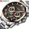 Reloj Hombres Luxury Brand Curren Quartz Chronograph Watches Män