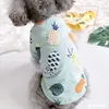 Vêtements pour chiens Robe HOKERBAT Couple d'ananas Vêtements pour animaux de compagnie Petit chat Teddy T-shirt fin Vêtements de printemps / été