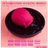 Massageador de corpo inteiro em forma de rosa vibradores erótico mamilo otário oral clitóris estimulação powerf brinquedos para mulheres drop delivery beleza saúde otn52