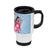 Tasse de voyage à sublimation vierge UPS 15 oz avec poignée et couvercle tasse à vide isolée à double paroi gobelet en acier inoxydable 7.14