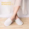 Slippers Disposable Slippers 12 Pairs Closed Toe Disposable Slippers Fit Size for Men and Women for el Spa Guest Used White 230713