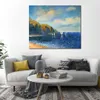 Quadro su tela Scogliere e barche a vela a Pourville Claude Monet dipinto a mano riproduzione ad olio di alta qualità