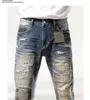 Мужские джинсы AL40401 Fashion 2023 Роскошная роскошная европейская дизайнерская одежда стиля