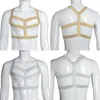 Men's Sexy Costumes Bondage Harness Fetish Wear Body Cage Bra Open Chest Belt Underwear Men Crop Top Bodysuit312L